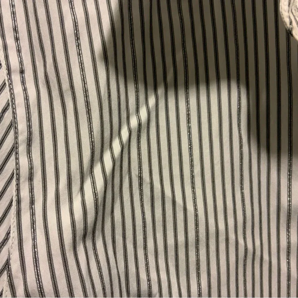 Lafayette 148 New York Womens striped Long-Sleeve Button Up Shirt XL - Picture 3 of 5